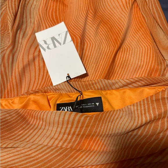 Zara Strapless Printed Tulle Dress - Picture 7 of 8